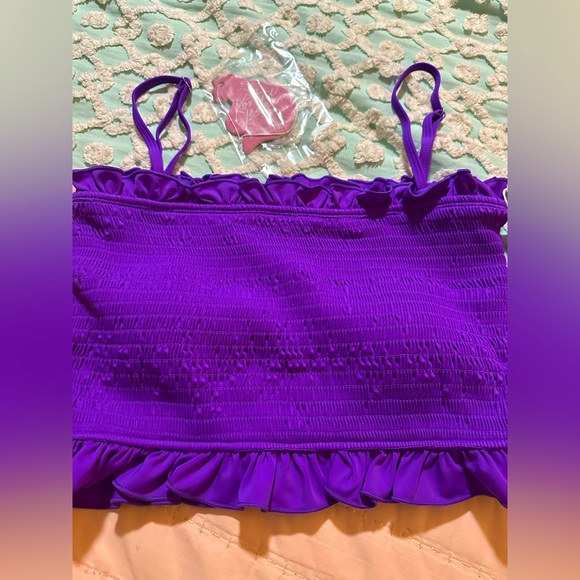 KORTNI JEANE Bandeau Swim Top “Vibrant Purple” - Sz S - NWT - Picture 4 of 8